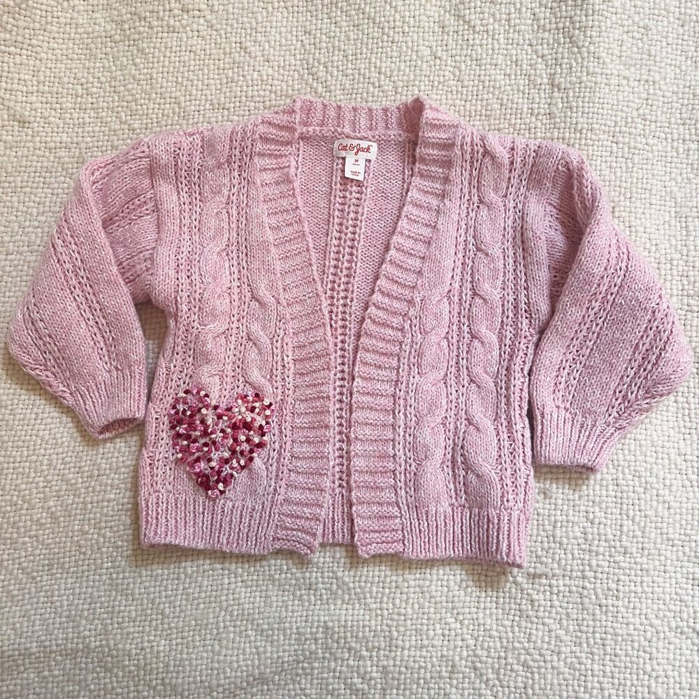 "Love you lots" Hand Embroidered Cat & Jack Sweater